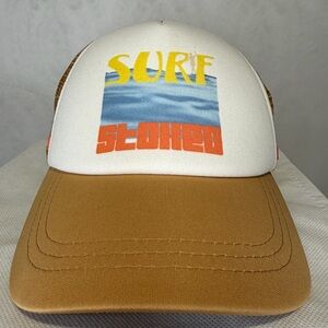 Roxy “Surf Stoked” Brown Trucker Hat Beachy Waves